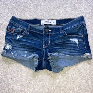 Hollister Dark Wash Jean Short Shorts